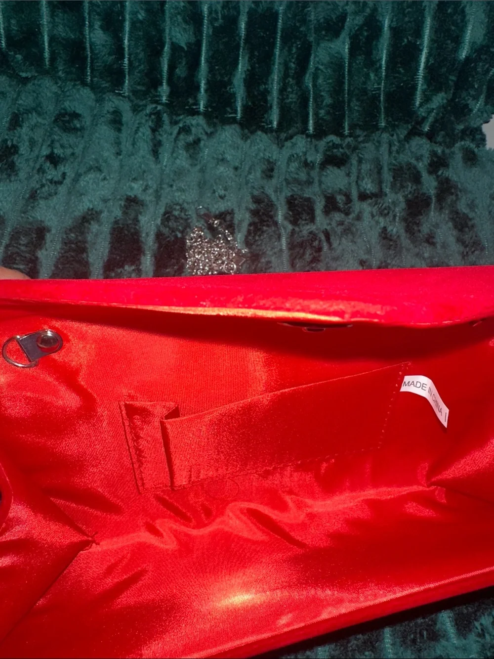 Red Envelope Clutch Wristlet - Sleek Evening Accessory